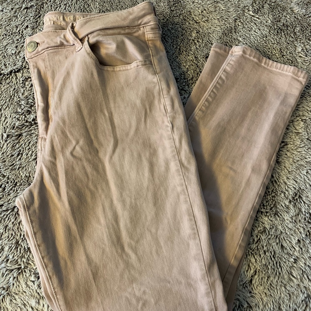 Rose Colored High Rise Jeggings